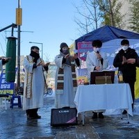 제주 제2공항 건설반대 11번째 거리미사 
